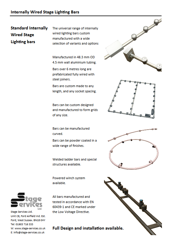 iwb internally wired lighting bar brochure