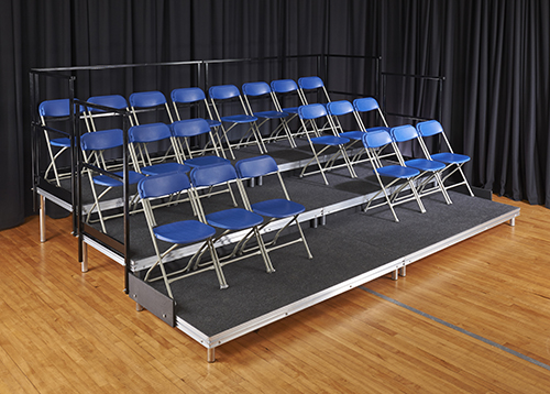 portable seating step hire stage