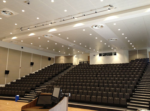 School auditorium theatre audio visual installation