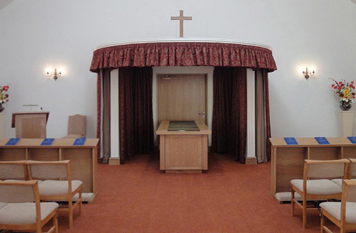 Crematorium commital curtains
