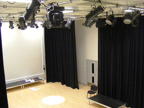 school drama studio stage lighting installation