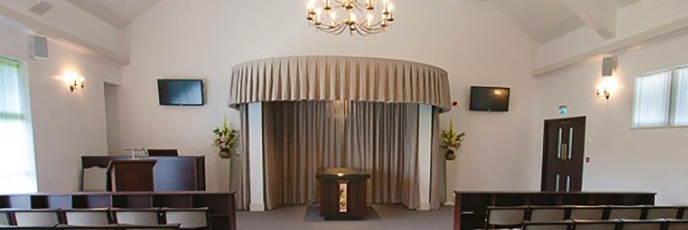 refurbished crematorium committal curtains