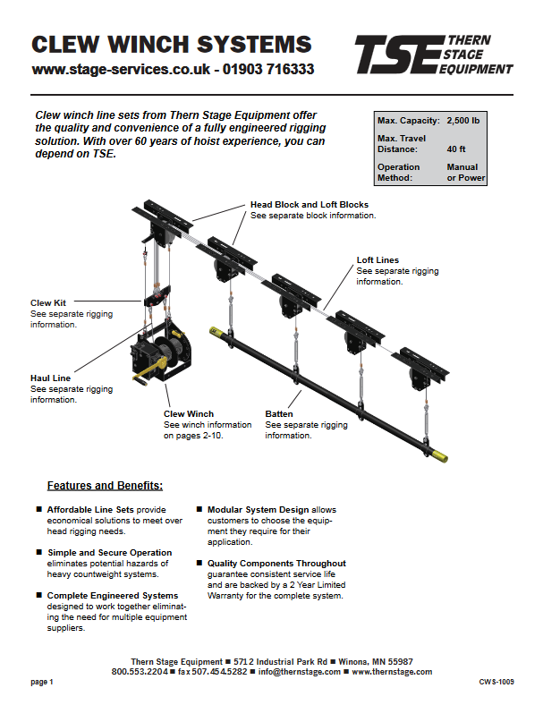 winched iwb internally wired lighting bar brochure